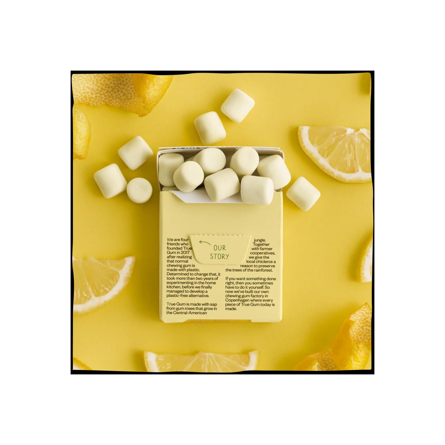 True® | Chewing Gum Senza Zucchero Limone | Gomme da Masticare al Limone | Astuccio Chewing Gum Limone - 6 x 21 Gr