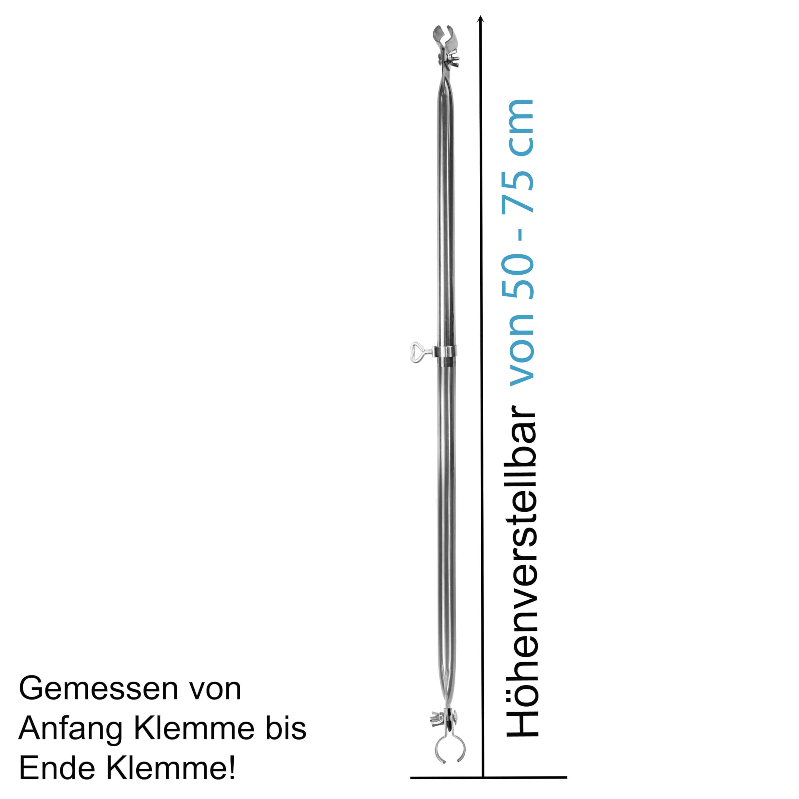 zeltstange endstück 1 STÜCK - Stahl - mit 2x Klemmen - teleskopierbar 50-80cm - Ø22/19mm - 2 Teile - Dachauflagestange - leicht - stabil Size:L / 178 - 185 cm LUSIGNUP5 SKS Velo 65 Mountain