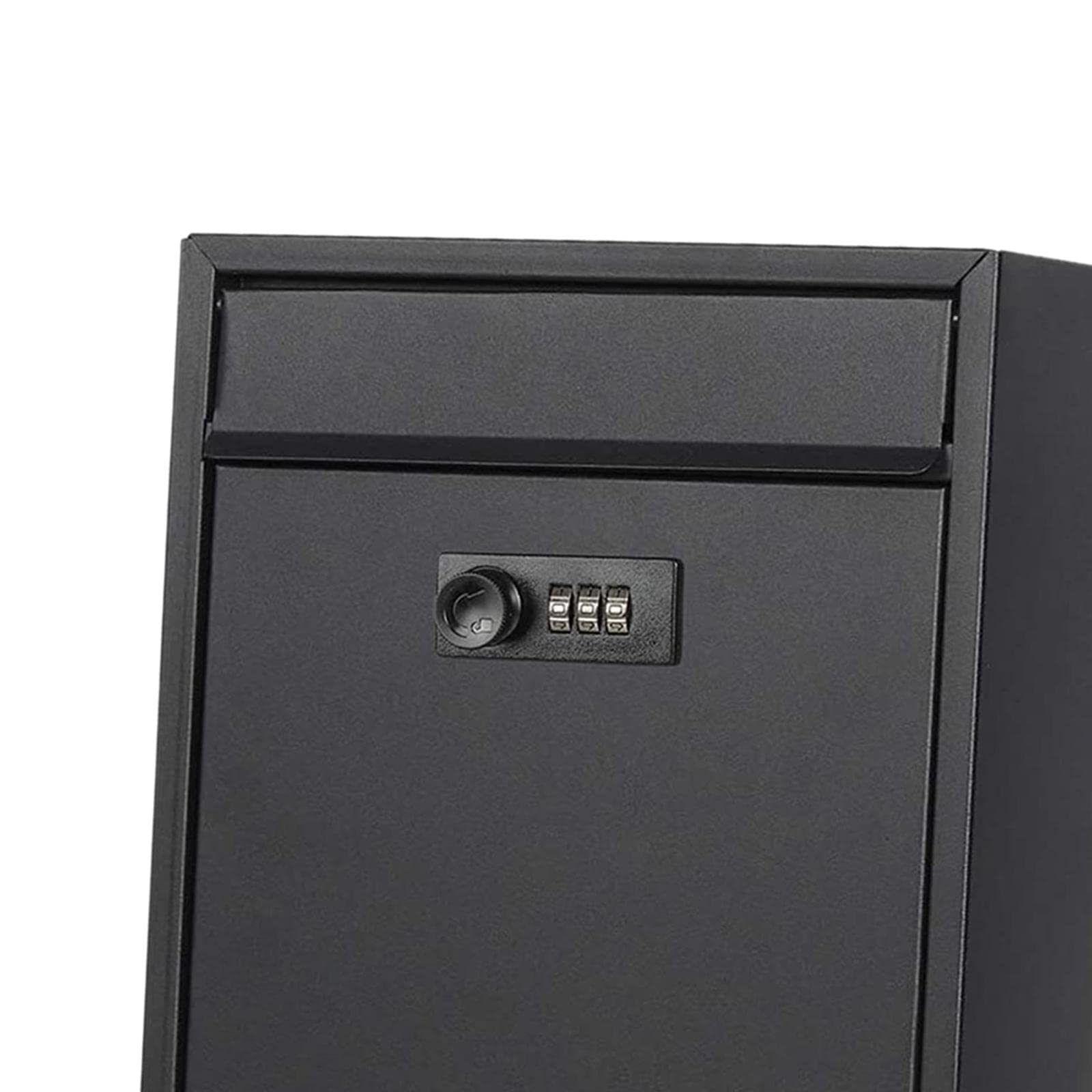 LOVIVER Buzón de pared con bloqueo de gran capacidad, con bloqueo de código, hierro externo para puerta delantera, decoración del hogar, oficina, carga de periódicos