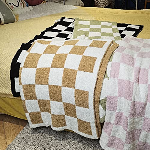 Yiruio Throw Blankets Checkerboard Checkered Chessboard Warmer Comfort Reversible Microfiber Soft Cozy For Kids Baby Children(Pink, 30''X40'') #TOP7