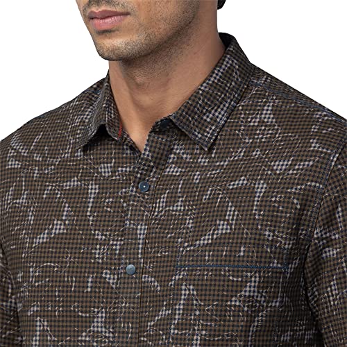 Image of Spykar Men's Slim Fit N /A Full Sleeve Checked Casual Shirts