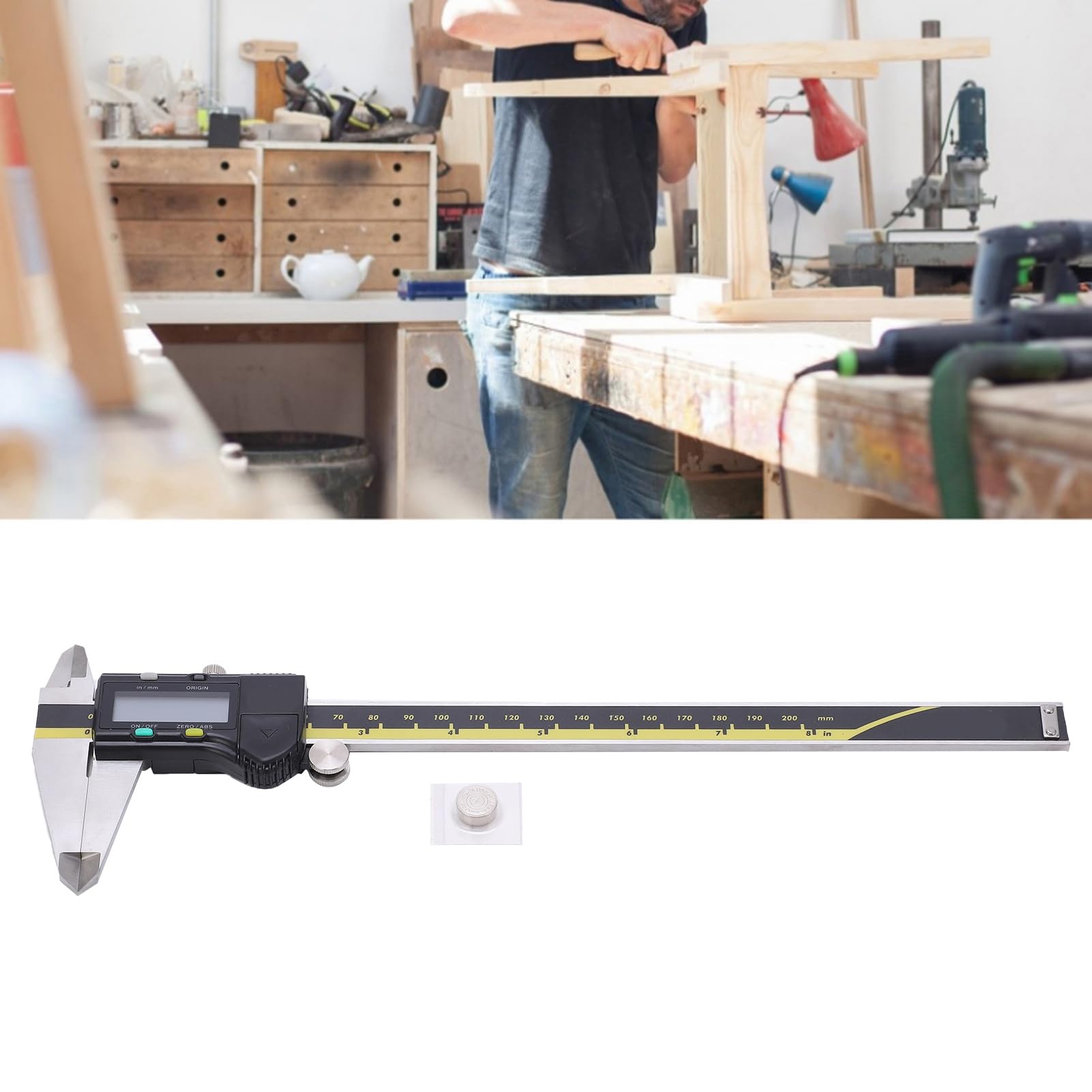 Herramienta de Medición de Calibrador Digital de 200 Mm con Modos de Rápido para Entusiastas del Bricolaje en Metal y Carpintería