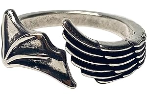 Ch.yishi: Timeless Sterling Silver Wings Rings Symbolizing Love's Duality