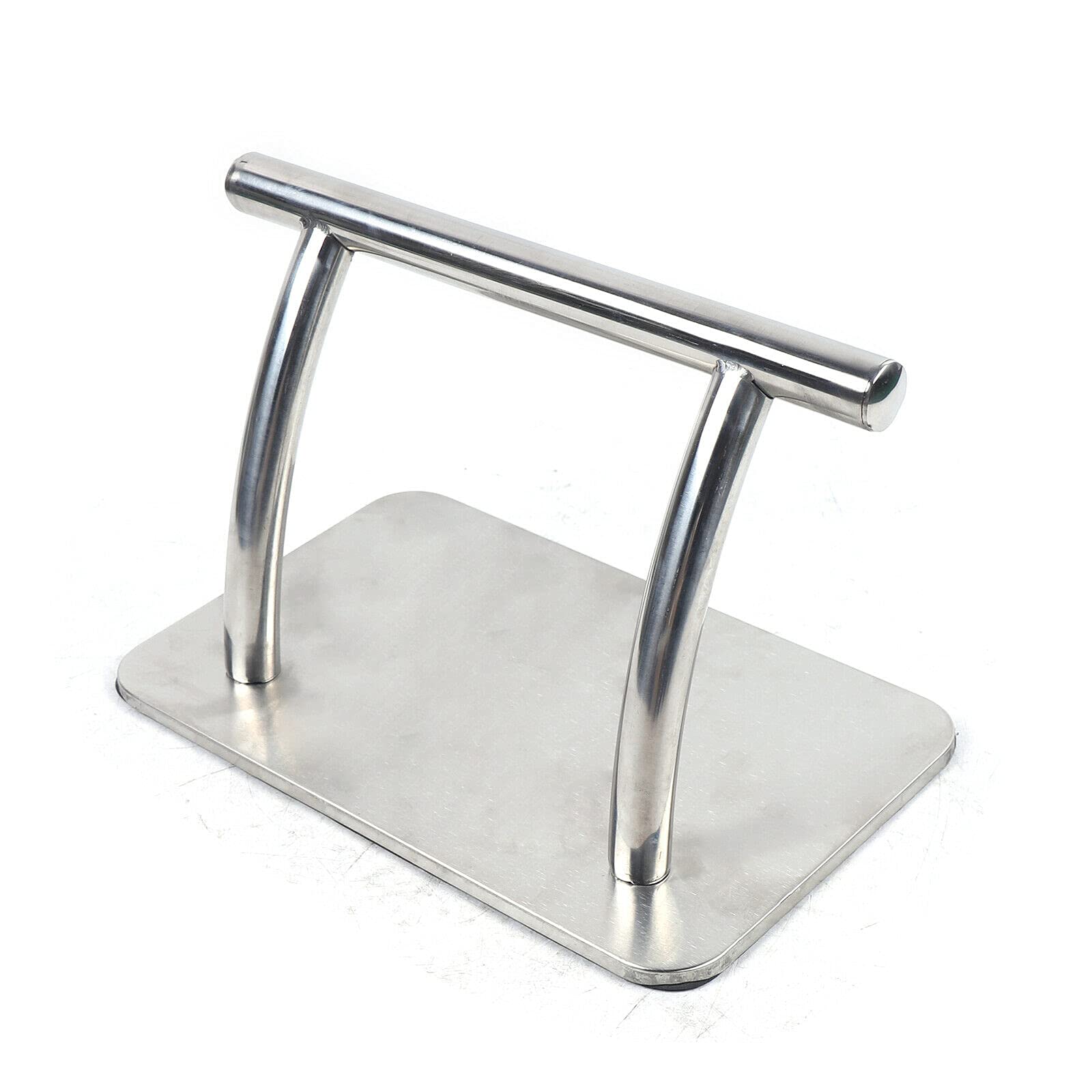 Edelstahl Fußstütze 30 x 19 x 18 cm für Friseure, modern, Handgefertigt, Glänzend, Langlebig