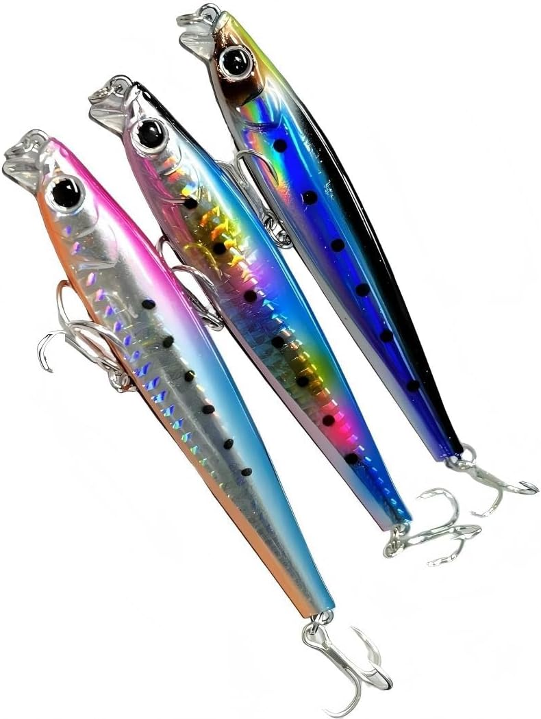 3pcs Boxed Premium Set Fishing Lure Long Cast Mino Ocean Lake Submersible Lure