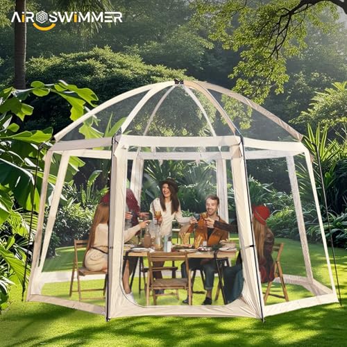 Bubble Zelt, Transparentes Zelt im Freien, Garten Iglu, Bubble House Zelt, Zelt Outdoorbubble, Bubble Iglu Zelt, Iglu Pavillon, Iglu-Kuppel, Garten, Terrasse, Überdachung, Unterschlupf, 400x400x250CM