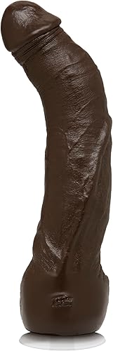 Doc Johnson Signature Series Black Thunder - Consolador realista FIRMSKYN de 11.5 pulgadas con ventosa extraíble Vac-U-Lock, compatible con máquina