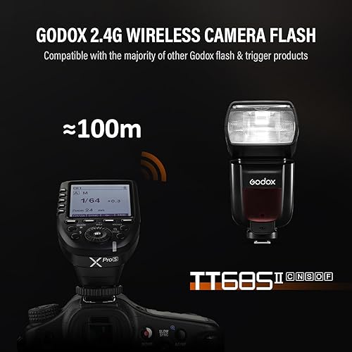 Miniatura 7 de Godox TT685II-C Flash TTL 2.4GHz GN60 Sincronización de alta velocidad 18000s Cámara Speedlite Speedlight Light Compatible con cámaras Canon y