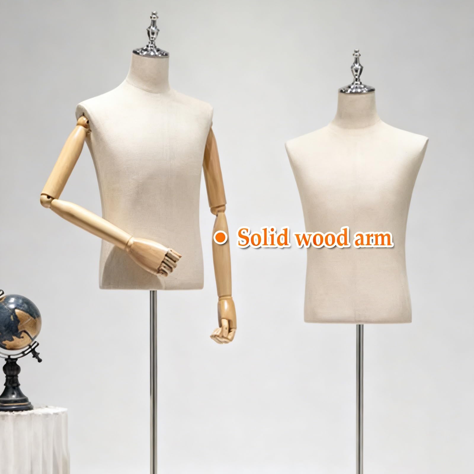 Maniqui Costura Hombre con Perchero para Pantalones Maniquí Costura Ajustable Altura Maniquí de Sastre Masculino para Tiendas de Ropa y Talleres de Costura(93x150-190cm)