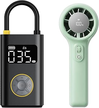 Fanttik X9 Pro Portable Tire Inflator for Compact Car & GoFlow11 Apex Portable Handheld FanSage Mist
