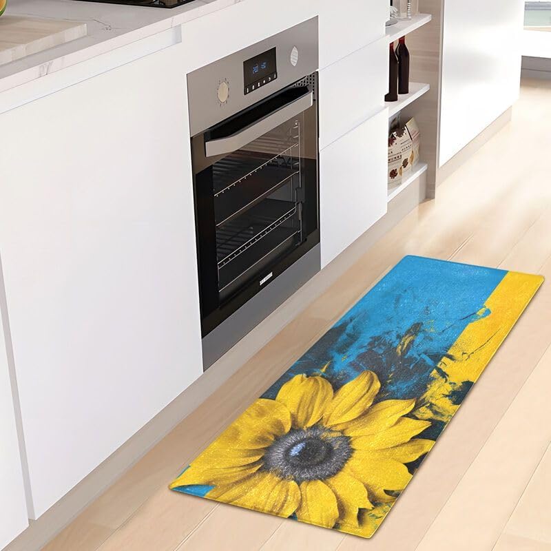 Miniatura 6 de Alfombra antideslizante con diseño de bandera de Ucrania, antifatiga, para cocina, suelo, oficina, fregadero, lavandería
