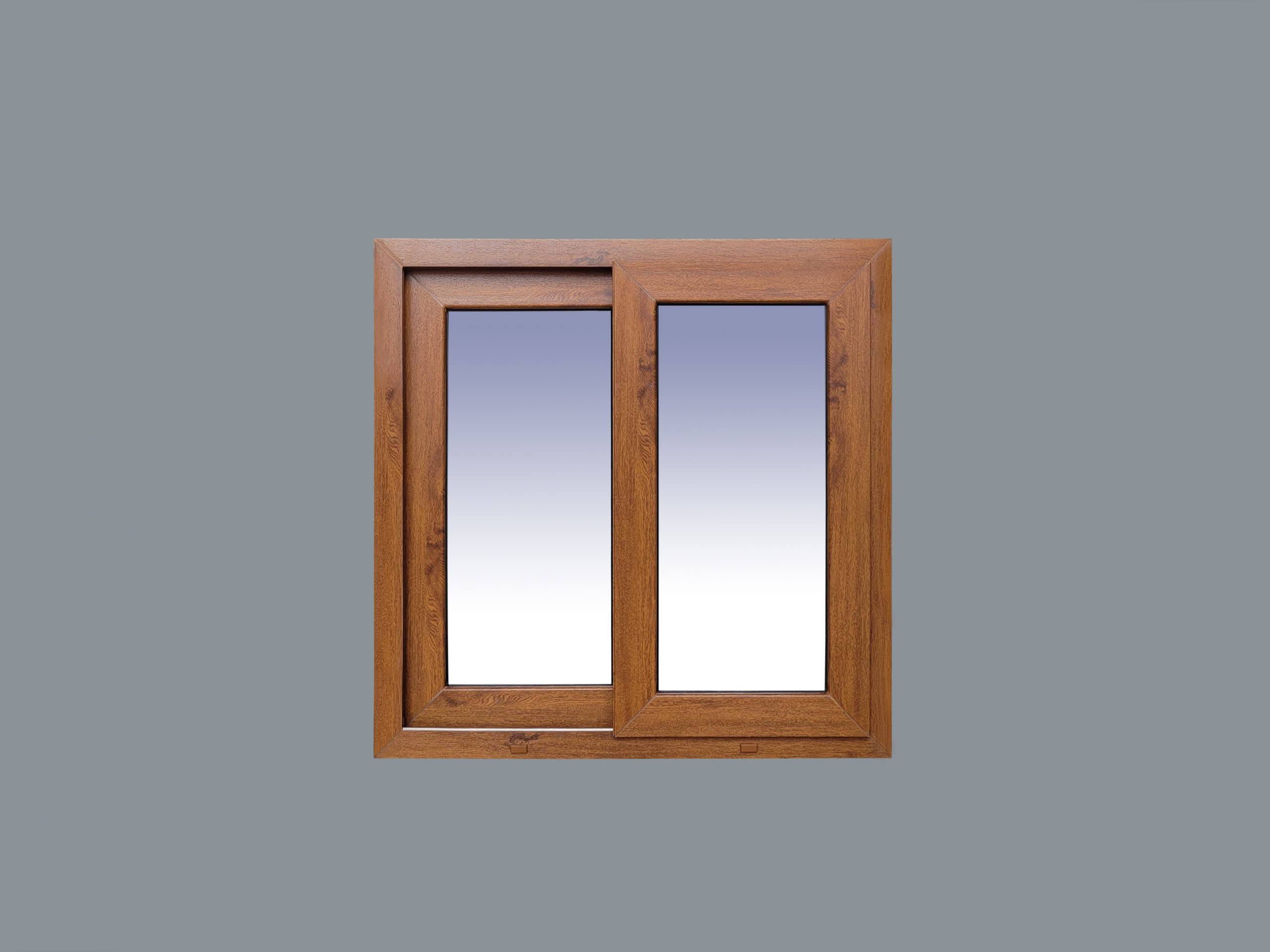 Ventanastock Ventana PVC 1000x1000 Corredera 2 hojas COLOR ROBLE