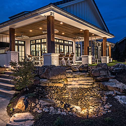 Malibu Low Voltage Landscape Spotlights 20W Halogen Spot Lights 12V Ac 12Pk Outdoor Black Landscape Lighting Kit With Spike Stakes And Connectors 145 Lumen 2800K Warm White For Garden, Lawn, Walkway #TOP3