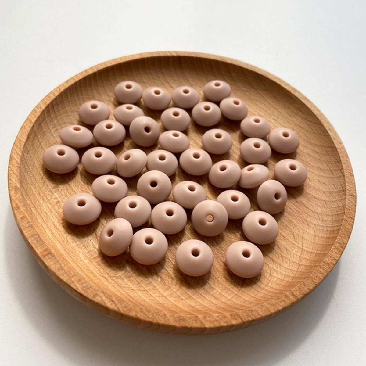 Perline di lenticchie in silicone da 100 pezzi da 12 mm per creazione di gioielli fai-da-te con portachiavi-6