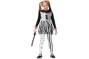 BesserBay Halloween Big Girls Killer Clown Party Clothing Set
