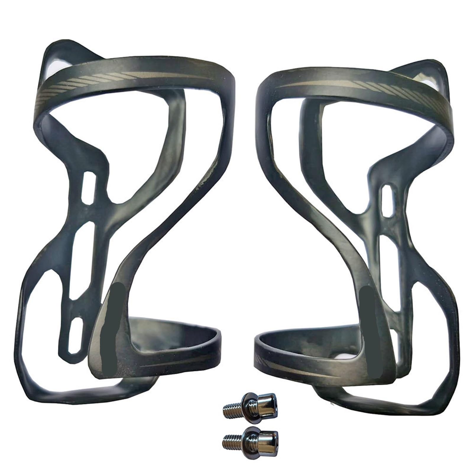 Portabidón Bicicleta Acabado Carbono Soporte for portabotellas de Fibra, Accesorios for Bicicleta, jaulas Izquierda y Derecha, Piezas Ciclismo(2pcs Left Gloss)