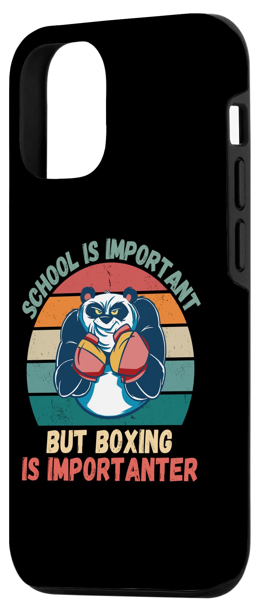 iPhone 15 Retro Panda School Is Important Boxing Is Importanter Case - Image 2