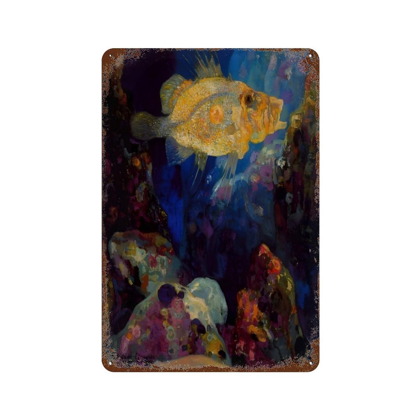 xiaoxiaoshen Spanish Painter Anglada Camarasa Wall Decor Art Metal Tin Poster Modern Home Decor Art Home Bar Shop Decorations Vintage Sign 30x20cm
