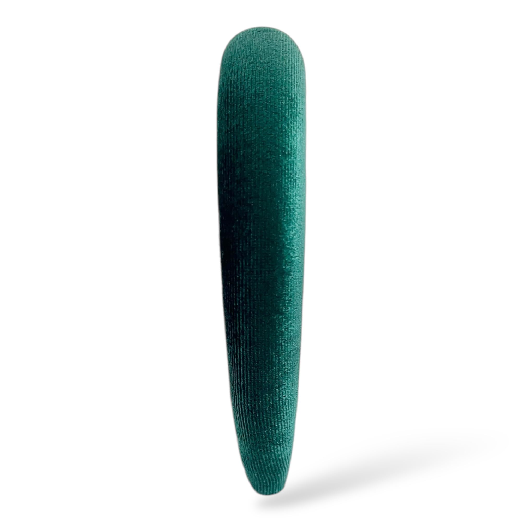Leonyvie Velvet Padded Puffy Soft Headband, Green Thin Headband (2.5 CM Wide) - Image 3 thumbnail