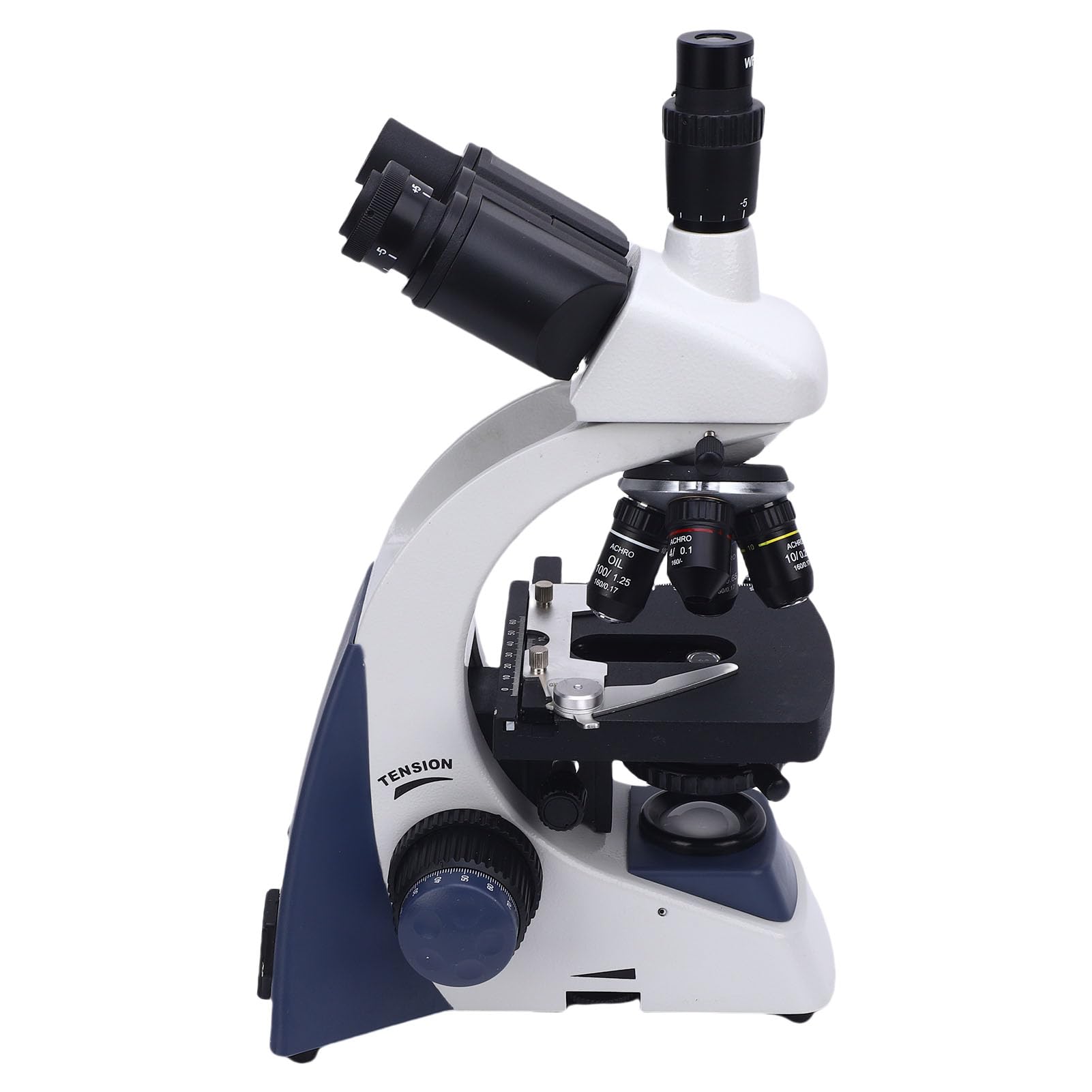 Aramox Biologisches Mikroskop, Trinokulares Labor-Forschungsmikroskop aus Aluminiumlegierung, 40- Bis 1600-fache LED-Beleuchtung, Mechanischer Tisch für Bildung, Biologische Studien und Bildgebung