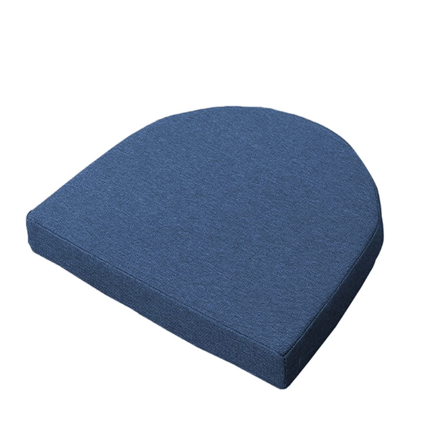 Waigg Kii Indoor Chair Seat Cushion U-Shaped Dining Seat Pad,4/5cm Thick Chair Pad Cushion Non-slip Chair Cushions for Home Kitchen Office (45x45x5cm,Navy)