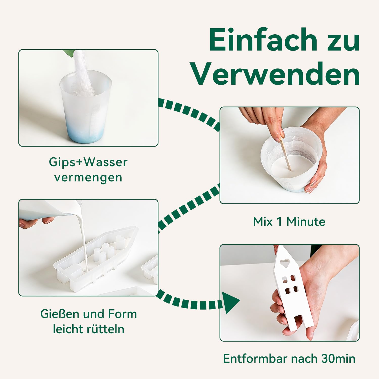 Keramik Gießpulver Weiß 28,8kg, Reliefgießpulver Lufthärtend und Geruchslos | [TESTSIEGER] Extraweiß Gips zum Gießen Natürlich, Giesspulver Weiss für Silikonformen Gießformen, Gießmasse Weiß Ultra