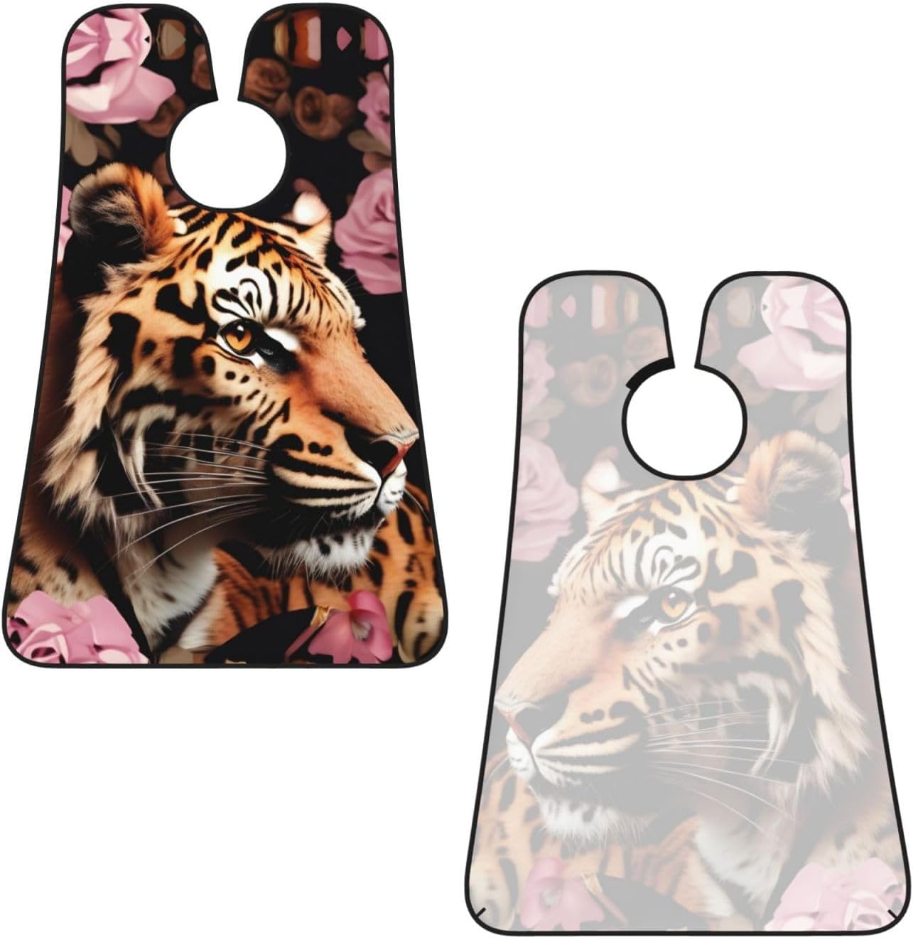 Animal Tiger Leopard Print Rose Flower Print Beard Bib Apron, Shaving Apron For Dad, Men'S Hair Catcher For Shaving Best Gifts For Dad