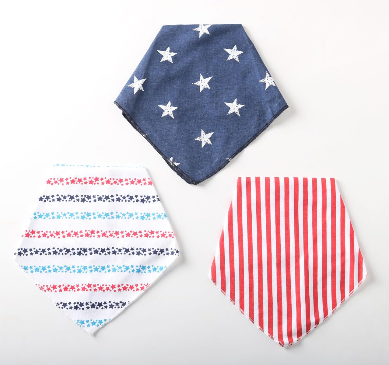 Patriotic Dog Bandanas for Fourth of July, 3 Pack, Medium/Large