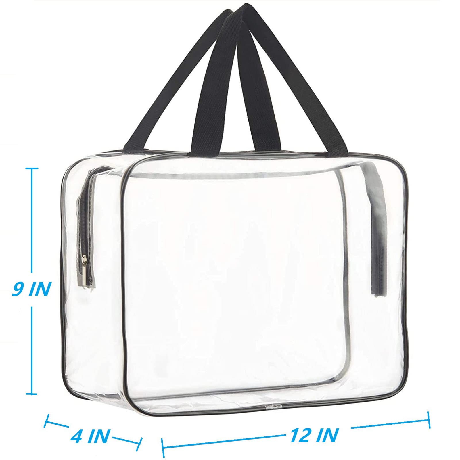 Clear Toiletry Bags, 2 Pcs Large Storage Makeup Bags Waterproof Transparent Cosmetic Gags for Travel — view 2