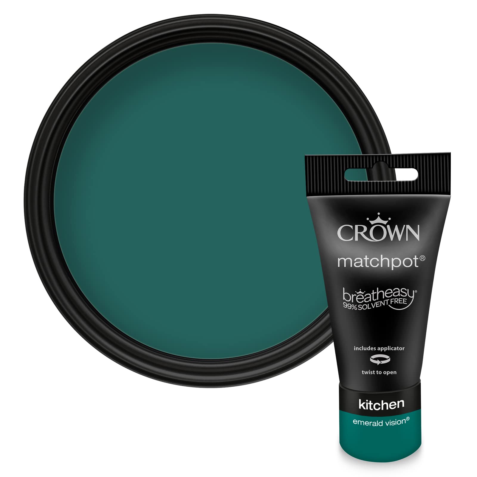 Crown Dark/Green Easyclean Matt Paint Tester Pot - Sample 40Ml