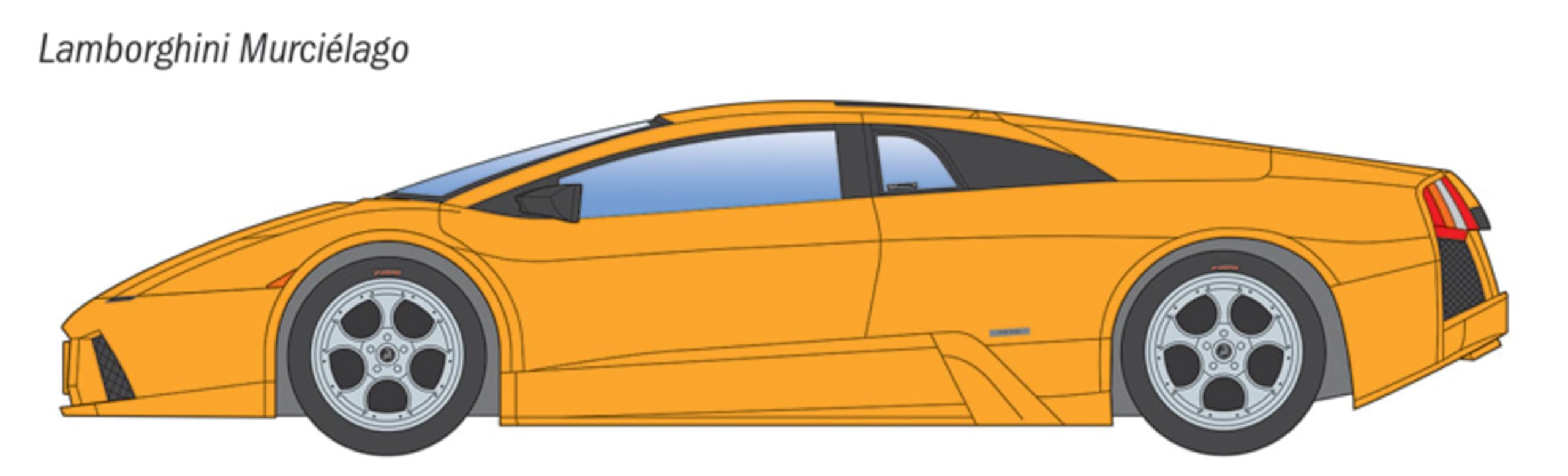 Italeri 3672 Lamborghini Murciélago, scala 1:24, Plastic Model Kit/Modello in plastica da montare