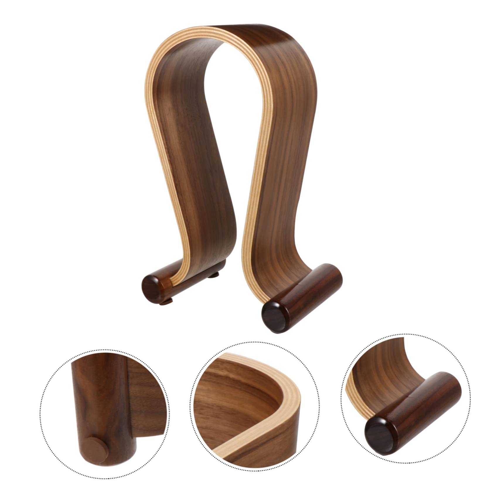DOITOOL Supporto Per Display Per Cuffie Supporto Per Le Cuffie Stand Appendiabiti Espositore Da Tavolo Per in Legno Porta Cuffia Supporti Per Noce Scrivania Computer