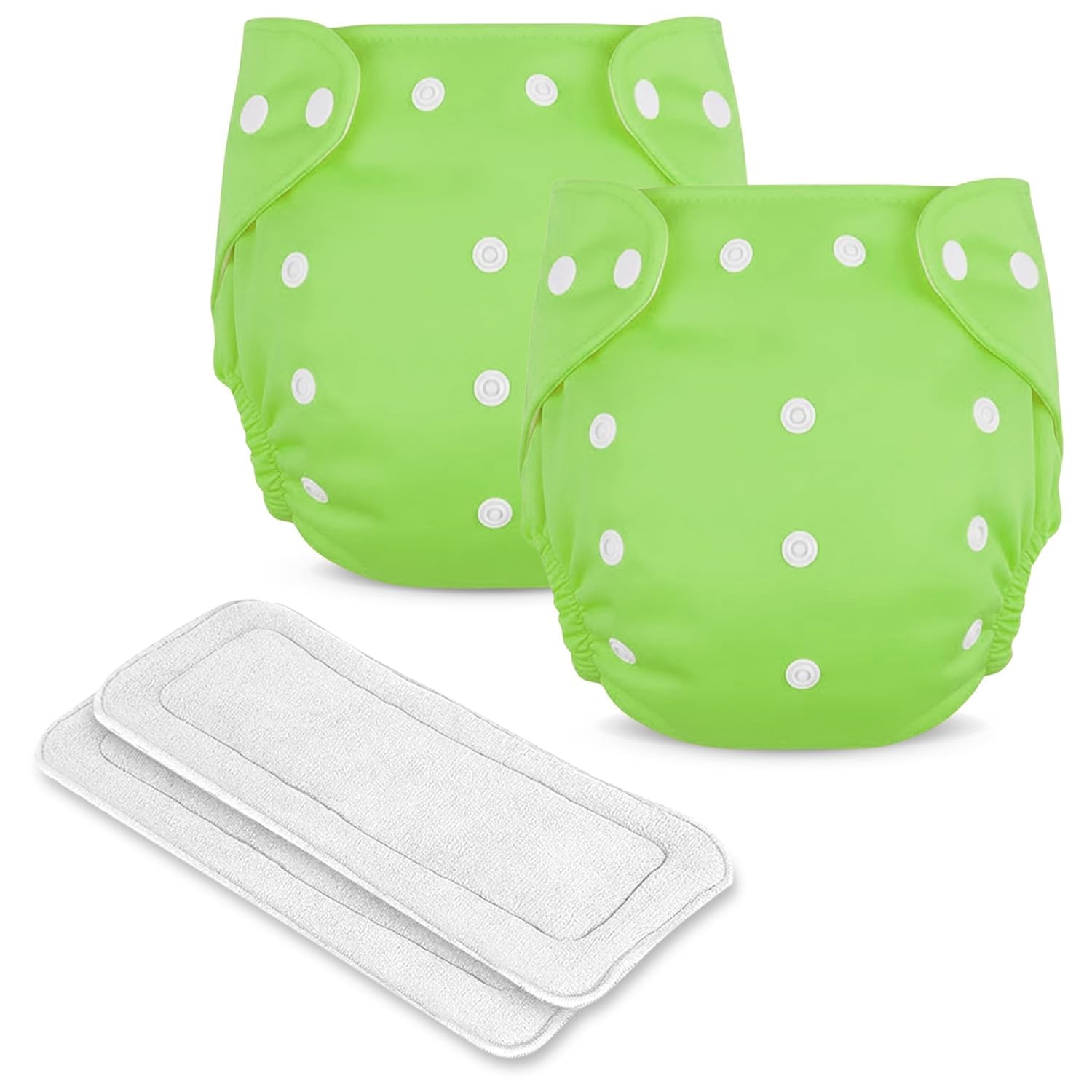 Reusable Leakproof Pocket Cloth Diaper with Absorbent Insert,Pack Of 2-001 | Free Size (1 Month–3 Years),Soft & Skin Friendly, Adjustable Snap Buttons-image-1