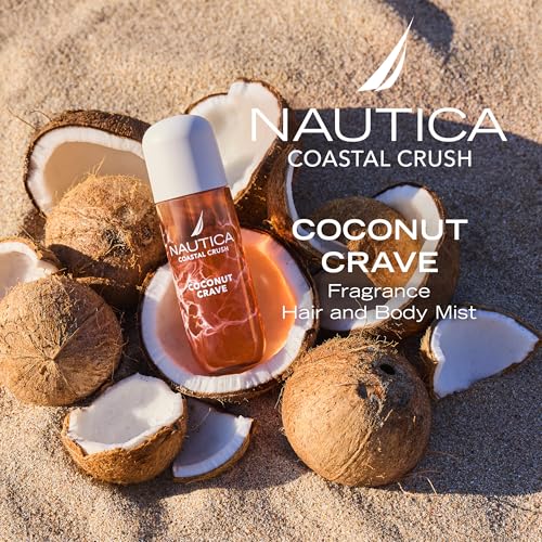 Image of Nautica Coconut Crave, a Fruity Gourmand Hair & Body Mist for Women, Notes of Coconut, Apple and Cedarwood, Long Lasting, 8.0 fl oz
