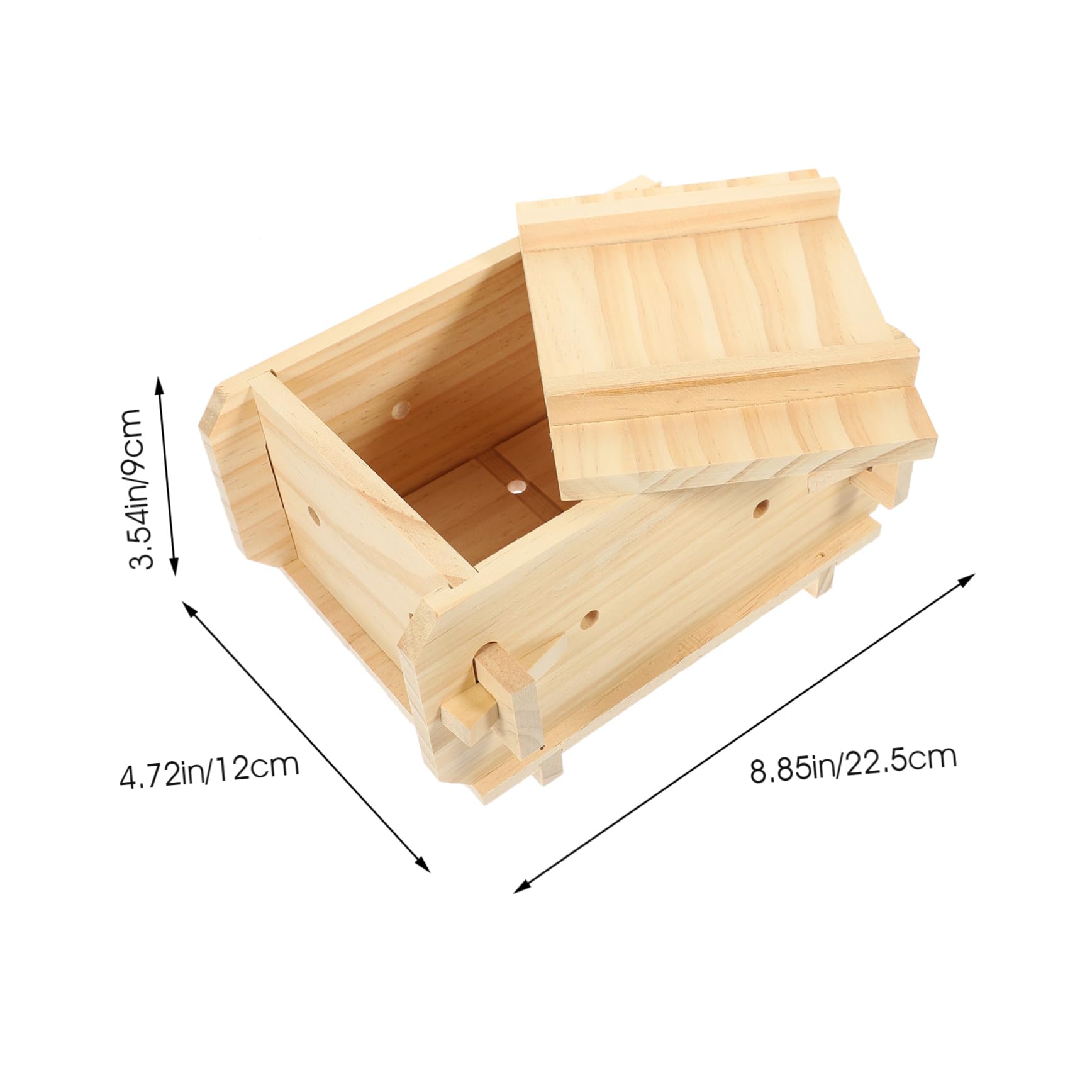 OKUMEYR Creative Wooden Tofu Molding Kitchen Molds for Tofu Pressing Bean Curd Making Molds