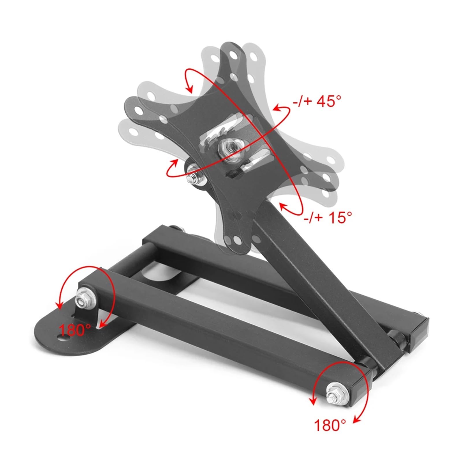Supporto universale telescopico da parete con supporto di carico 40 kg per monitor LCD da 17 a 32 pollici, supporto di espansione regolabile per TV (2 pezzi)