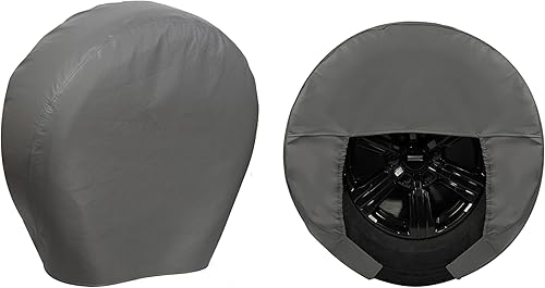 Miniatura 8 de Moonet Fundas resistentes para neumáticos para ruedas de RV (paquete de 2), protectores solares gruesos resistentes para camiones, autocaravanas,