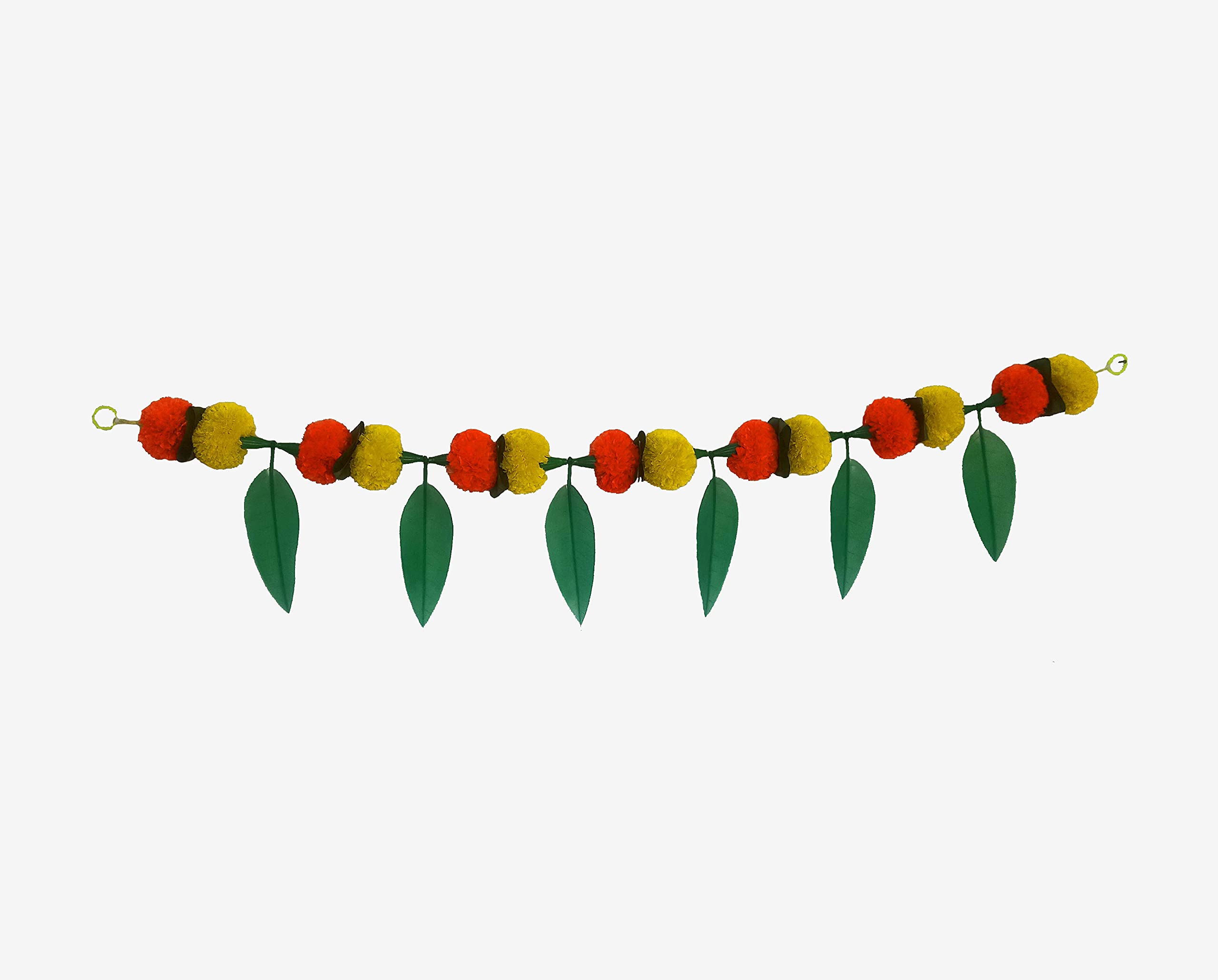AFARZA; CHOICE GOOD FEEL GOOD good quality of fabric & reusable plastic Toran for Door Artificial Marigold Mango Leaves Home Decoration Traditional Washable Garland Hanging Diwali