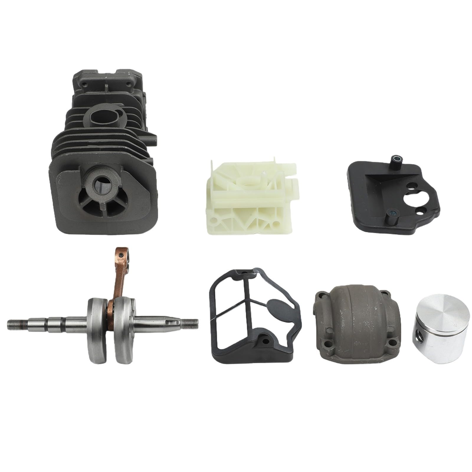 Kit de moteur de tronçonneuse avec vilebrequin, base cylindrique, pour 136 137 141 142, alésage de 38 mm, kit de reconstruction de 16 pièces avec piston, roulements, joints
