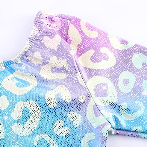 HOZIY Long Sleeve Leotards for Girls Gymnastics Kids Toddler Tumbling Outfits Floral Unicorn Galaxy Rainbow Stripe Pattern