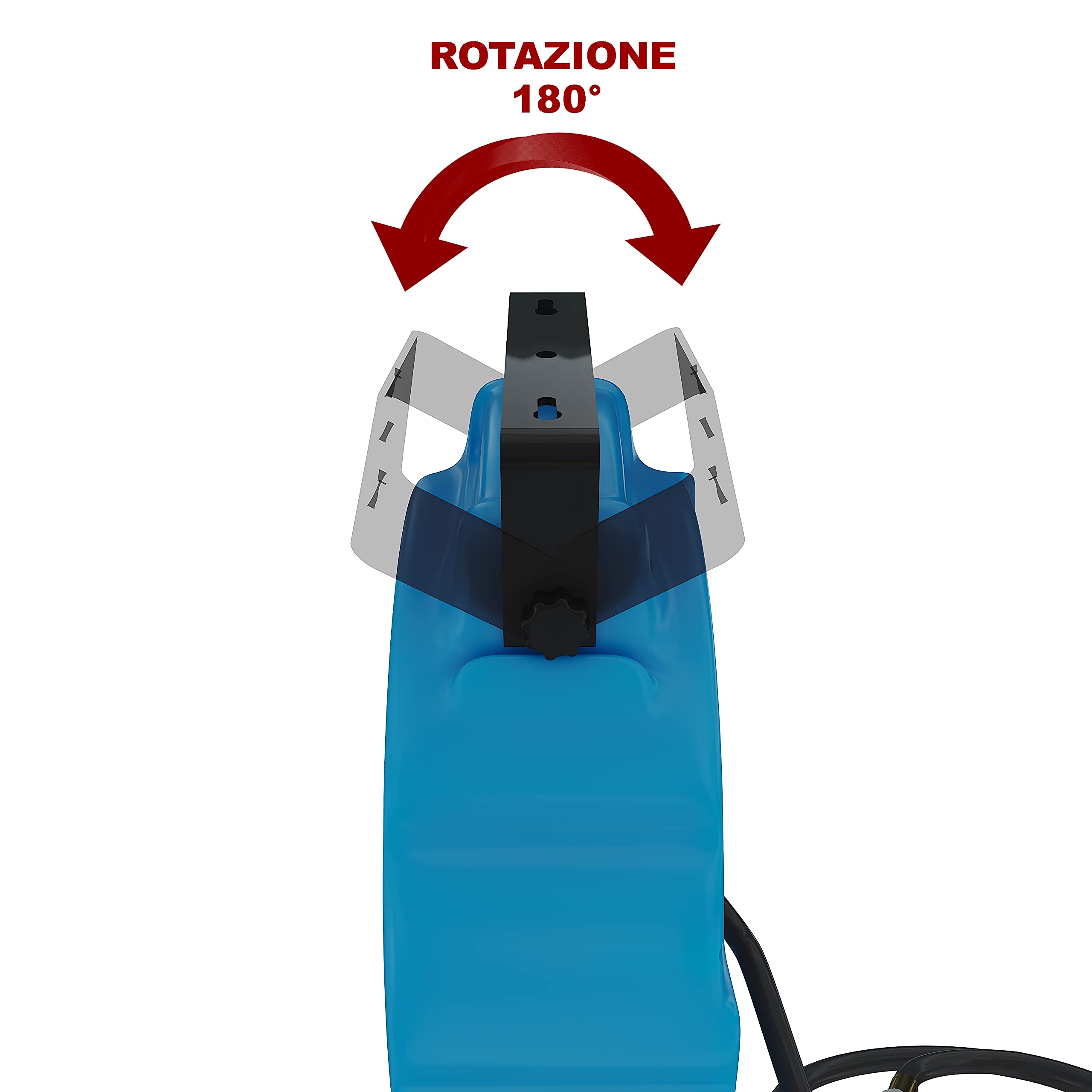 Cumana Avvolgitubo Aria Compressa con Tubo Professionale Attacco 1/4" Fissaggio a Parete Sistema Blocco Automatico Riavvolgitore Auto Stop Accessorio Compressore Salvaspazio Pressione 24 Bar 10 + 1 Mt