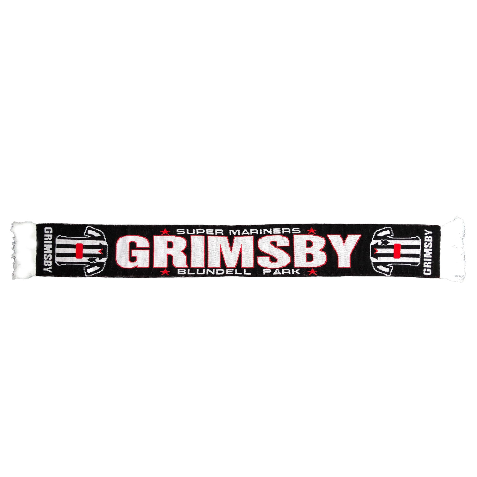 Beyond Happy Multicolour Grimsby Town Scarf – The Mariners – 145Cm Long Football Souvenir Scarf – 100% Acrylic Supporter Gift