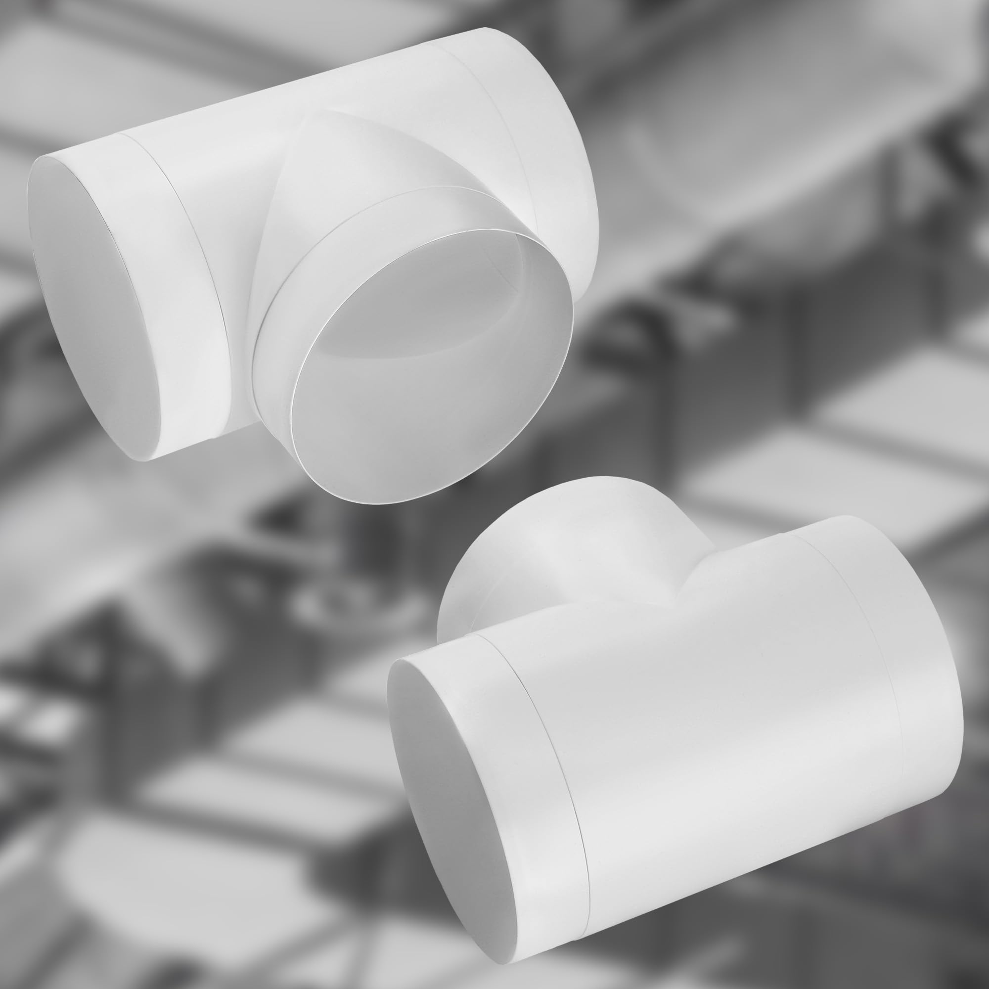 KOTARBAU® Raccord T pour systèmes de ventilation Ø 150 mm en tuyau de ventilation ABS pour conduits de ventilation - Raccord tubulaire à trois voies