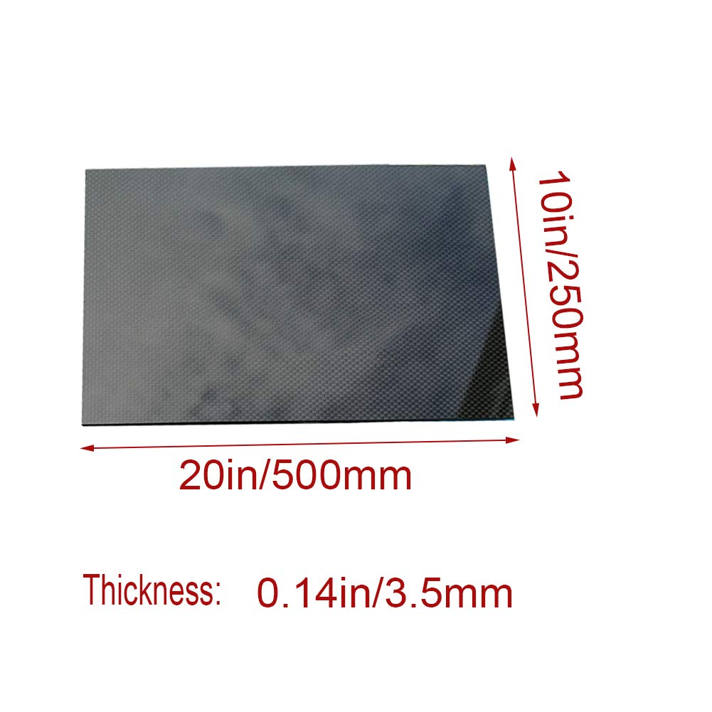 RJX 3K Carbon Fiber Plate Sheet 500X400X1.5mm Thickness