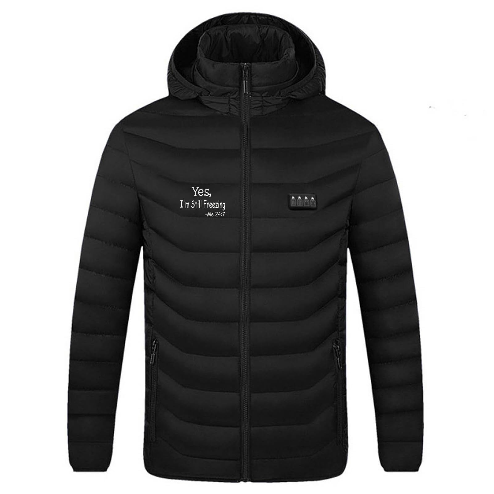 Giacca riscaldata da uomo e donna, con cappuccio, calda giacca invernale unisex, con 21 zone di riscaldamento, in tinta unita, ricaricabile, riscaldabile, giacca softshell