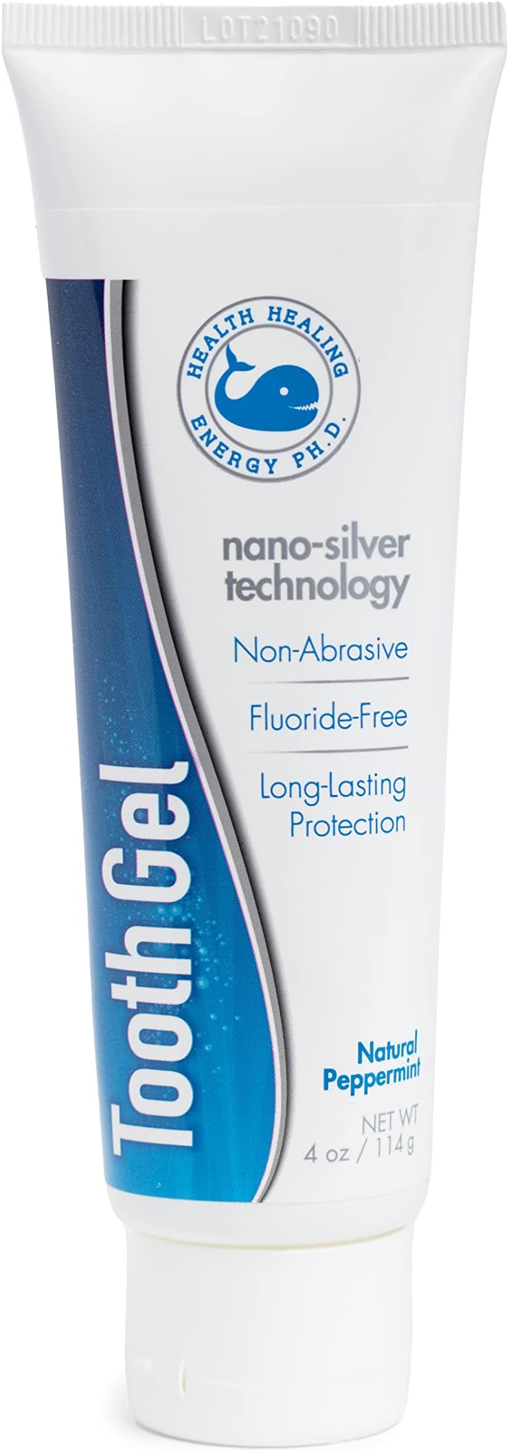 Toothpaste Gel Nano Silver Technology - Fluoride Free, SLS Free, Non-Abrasive, No BPA, Non-staining, Family Friendly, Promotes Fresh Breath and Mouth, Natural, Peppermint, 4oz