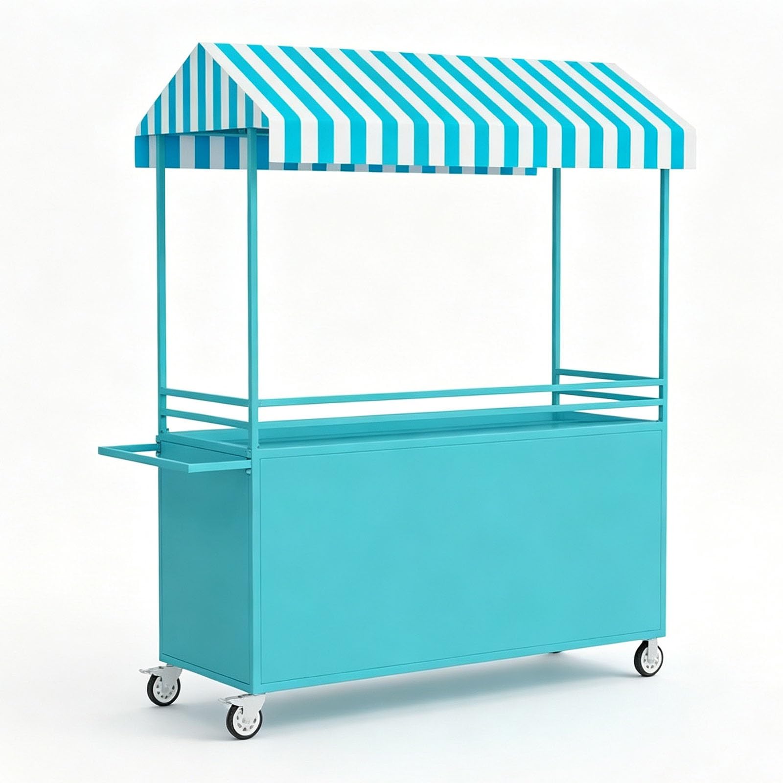 WNGJZZYC Portable Vendor Cart with Canopy, Mobile Food Display Stand