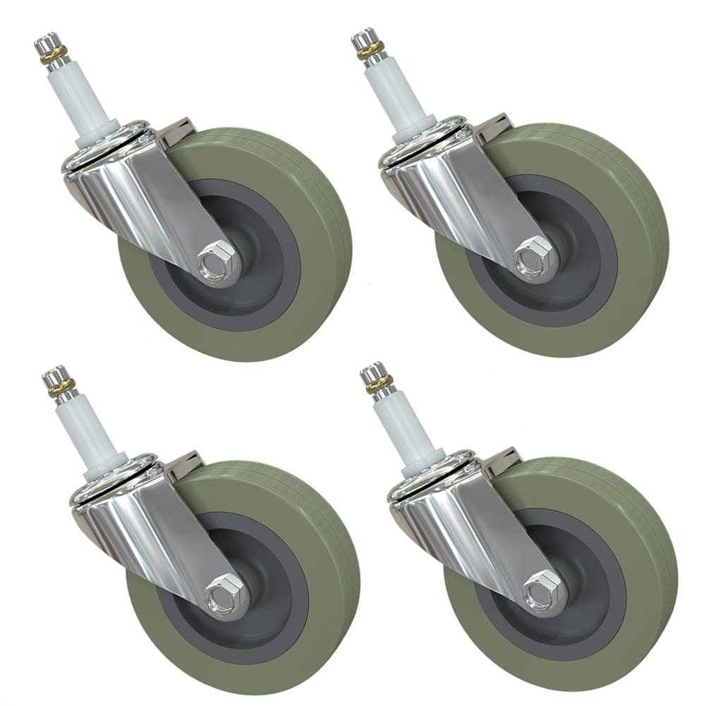 GBRJUYF Heavy Duty 4" Trolley Caster Wheels with 3" Stem Universal Swivel Casters for Furniture and Industrial Transportation 240kg Capacity Set of 4