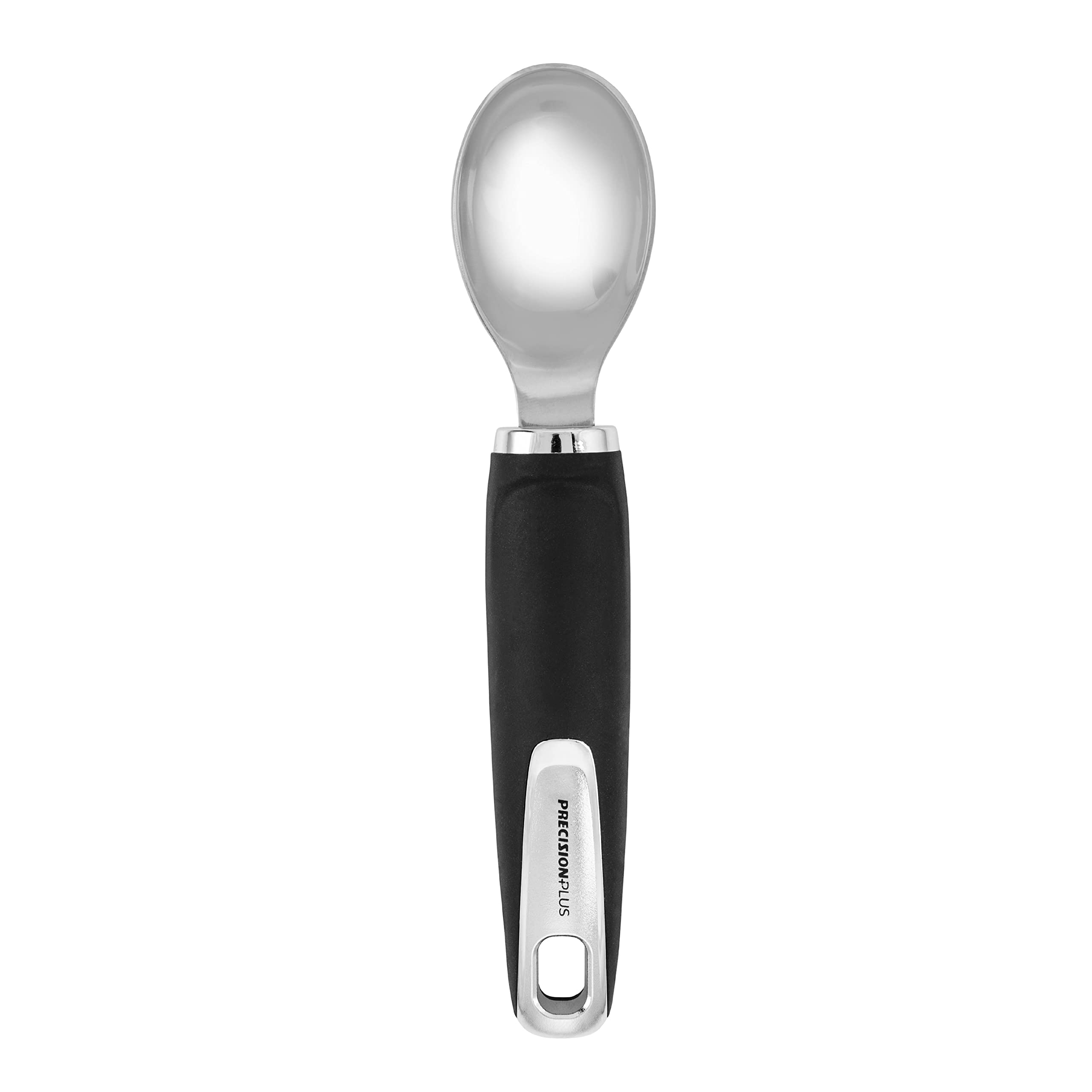 Tower T832215 Precision Plus Ice Cream Scoop, Ergonomic Design, Softtex Handles, Dishwasher Safe, Stainless Steel & Black