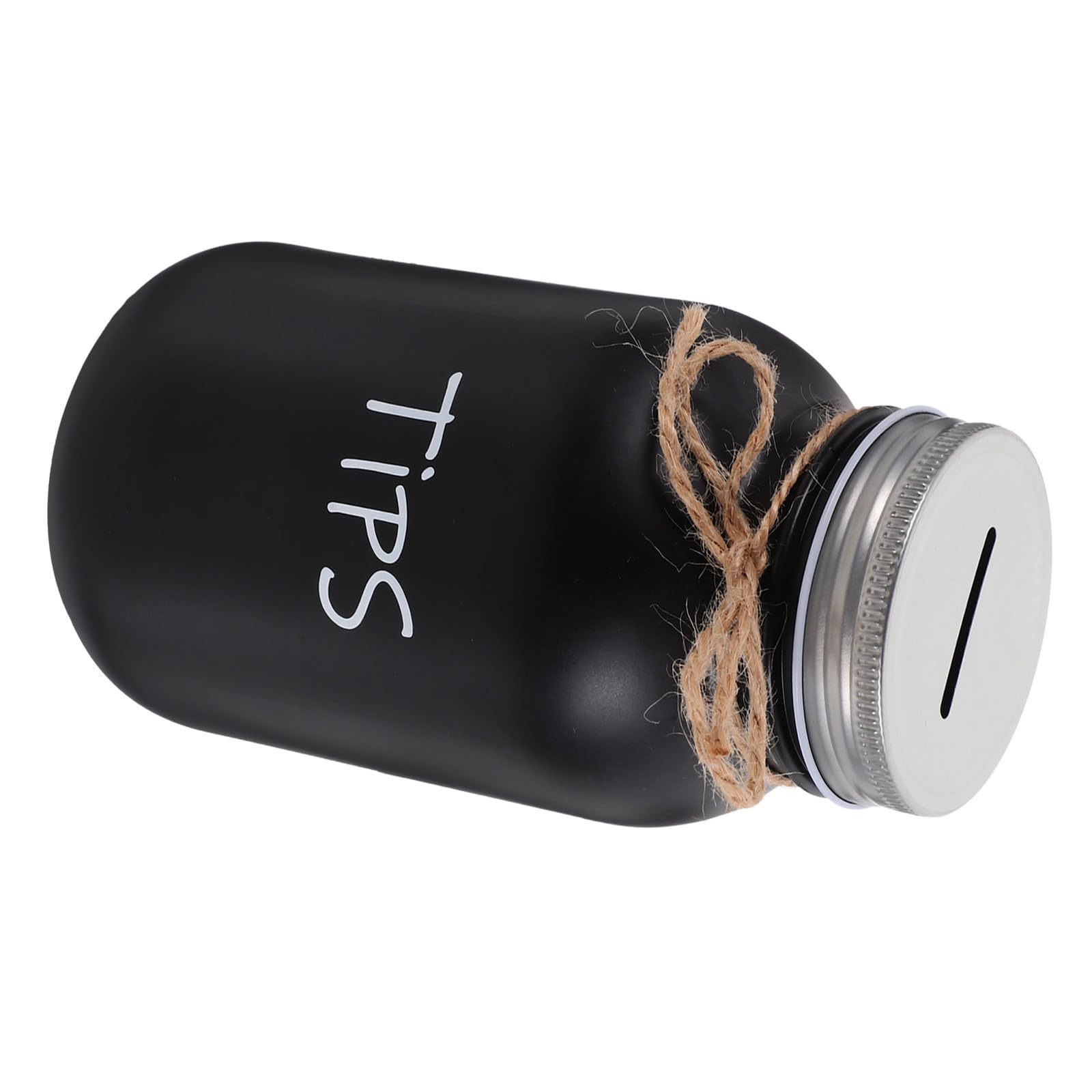 Tirelire 5000 euros en verre et fer noir SHERCHPRY 1000ml